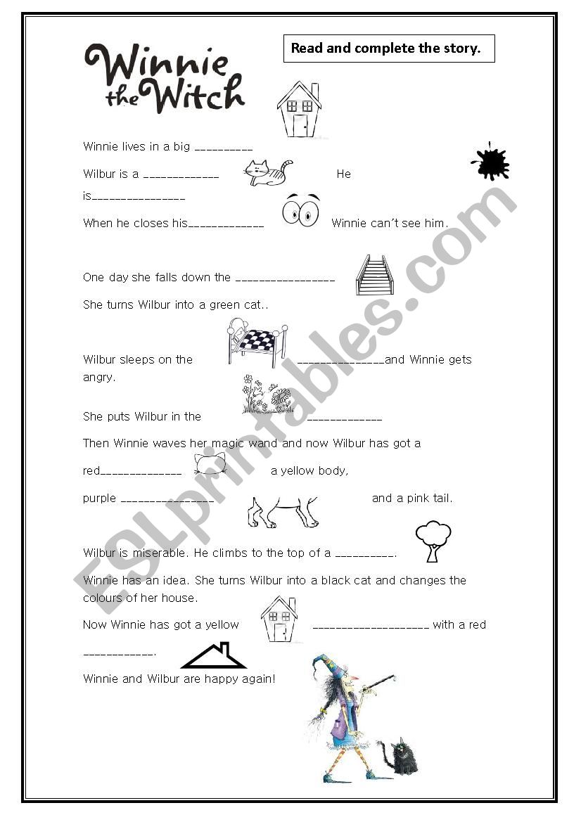 winnie the witch worksheet