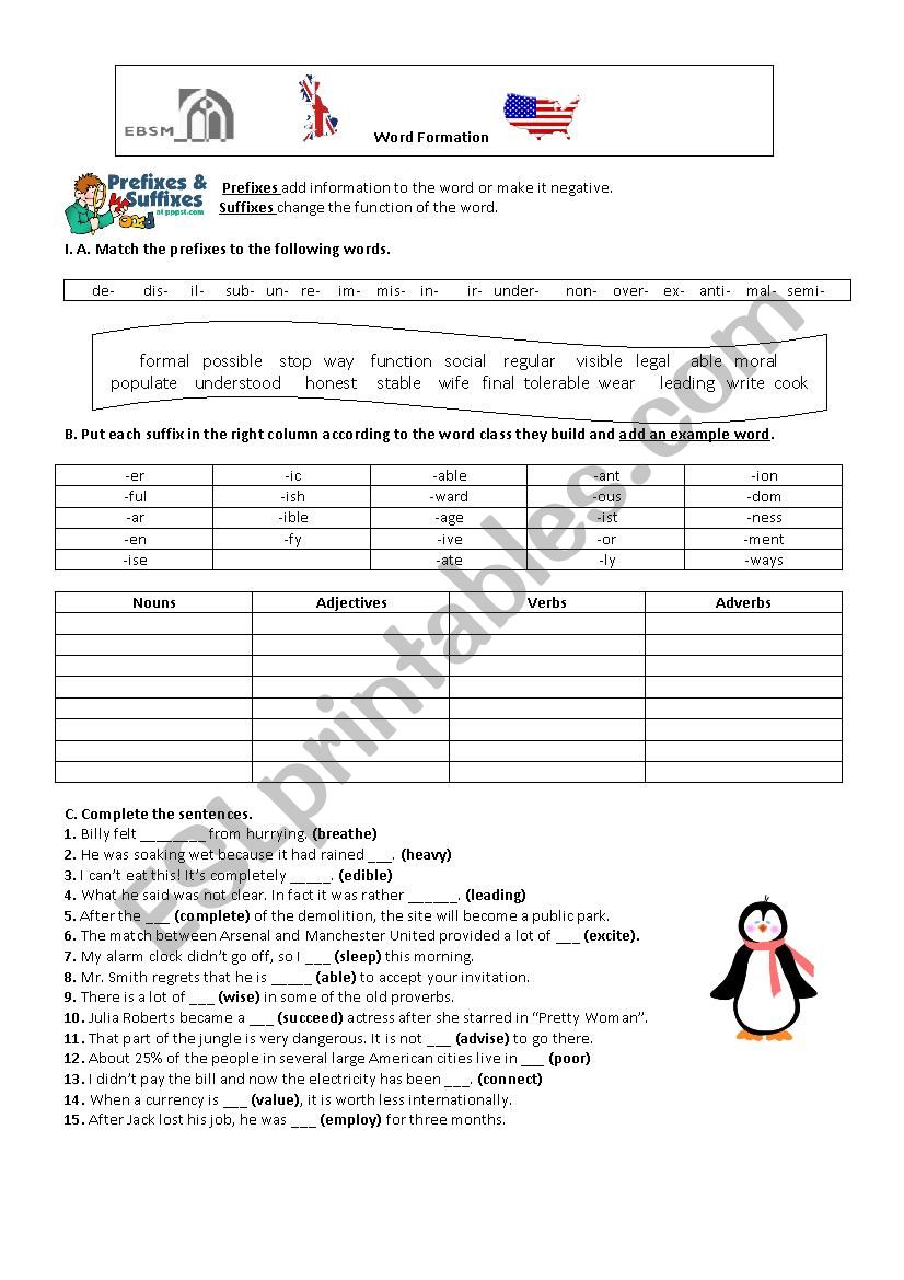 Compound nouns worksheet