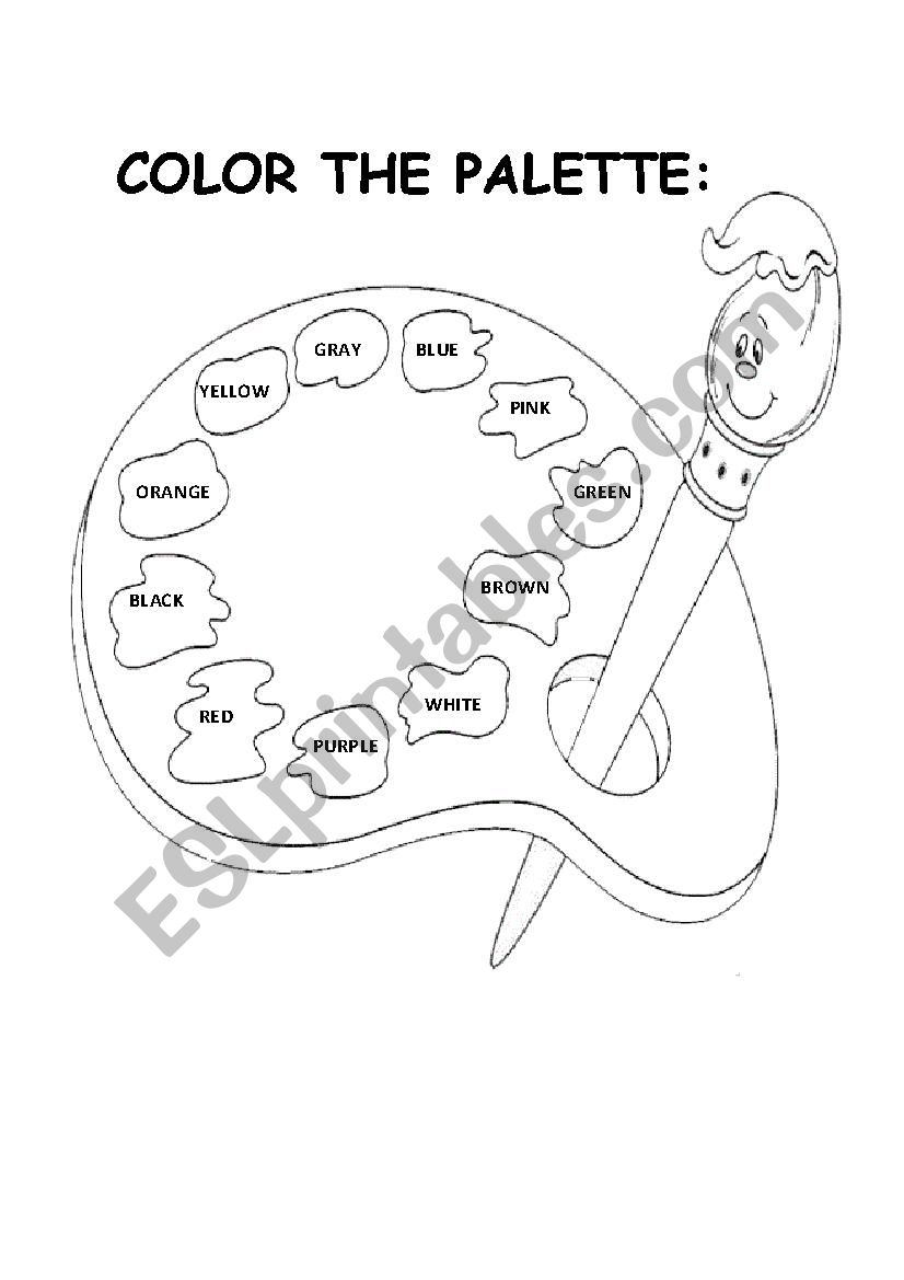 Color the palette worksheet