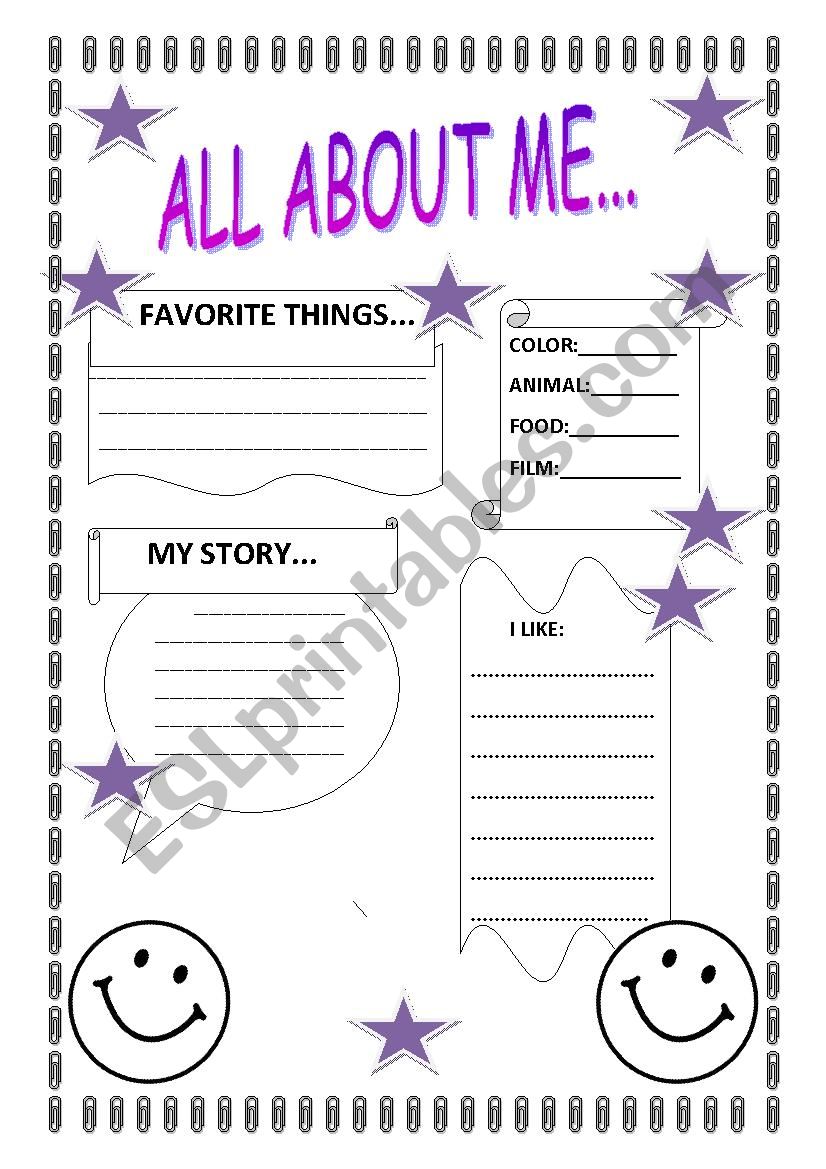All about me... worksheet