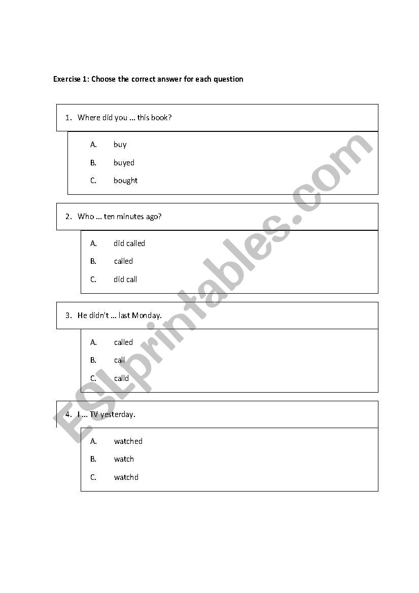 Past simple and past continuous - 22 - 3- 2014 - Exercises