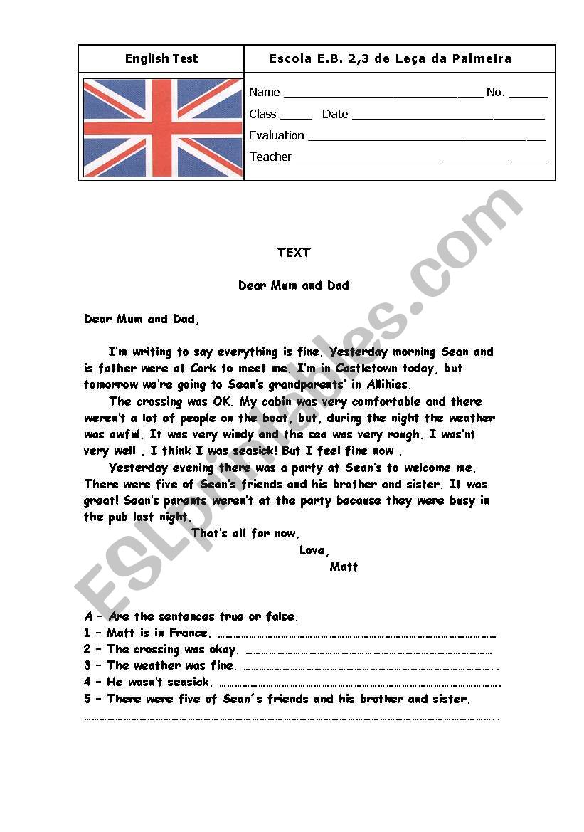 Verbs - Past Simple worksheet