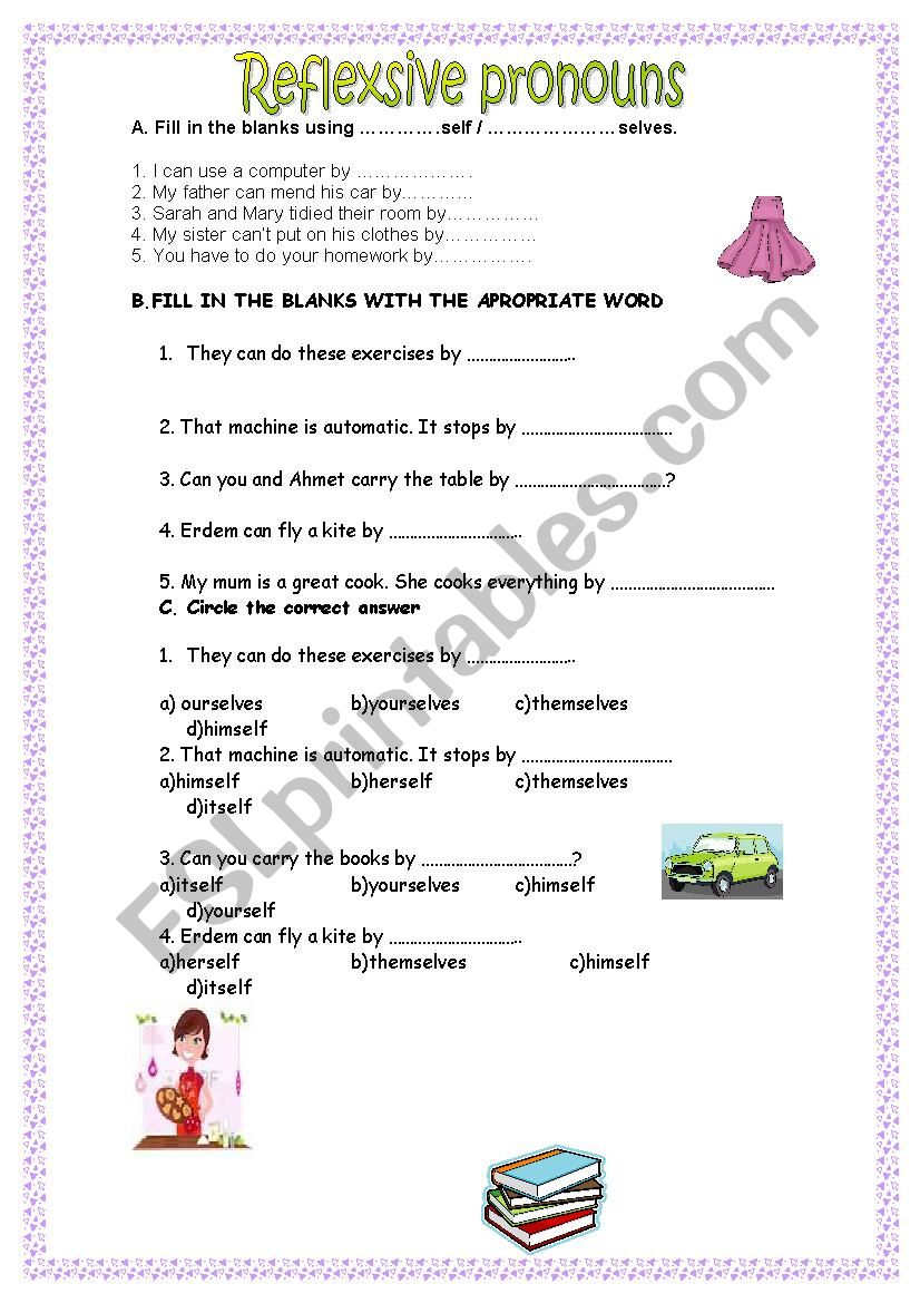 possesive adjectives worksheet