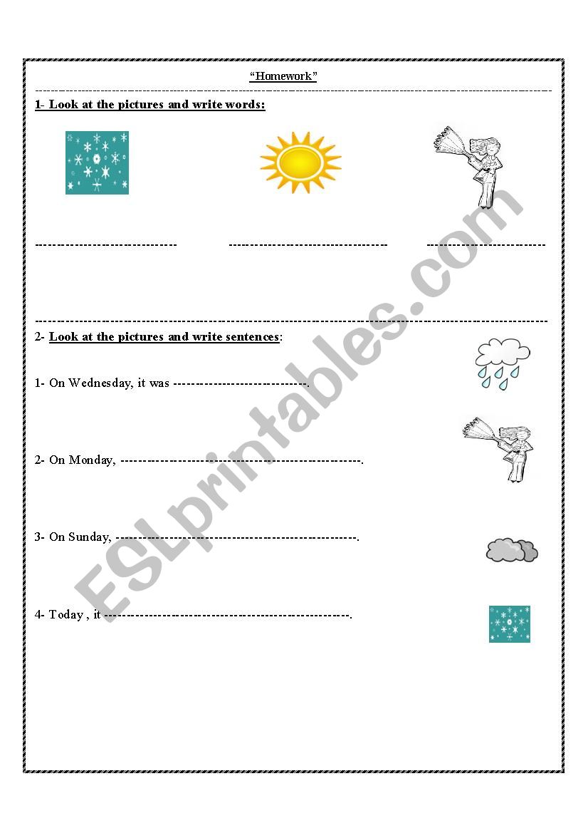 weather worksheet