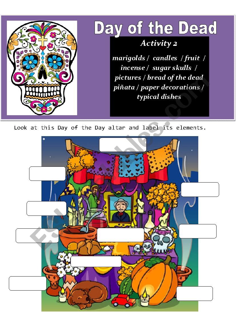 Day Of The Dead Worksheets