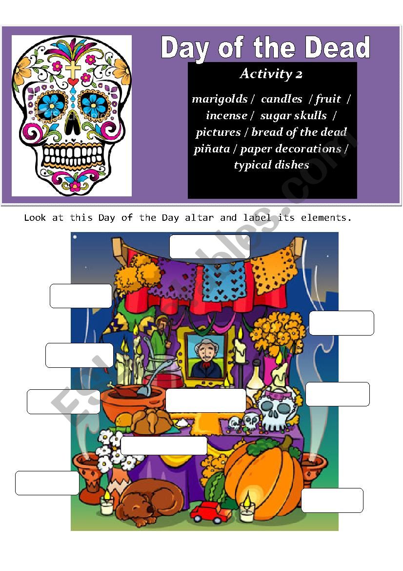 Day Of The Dead Worksheet