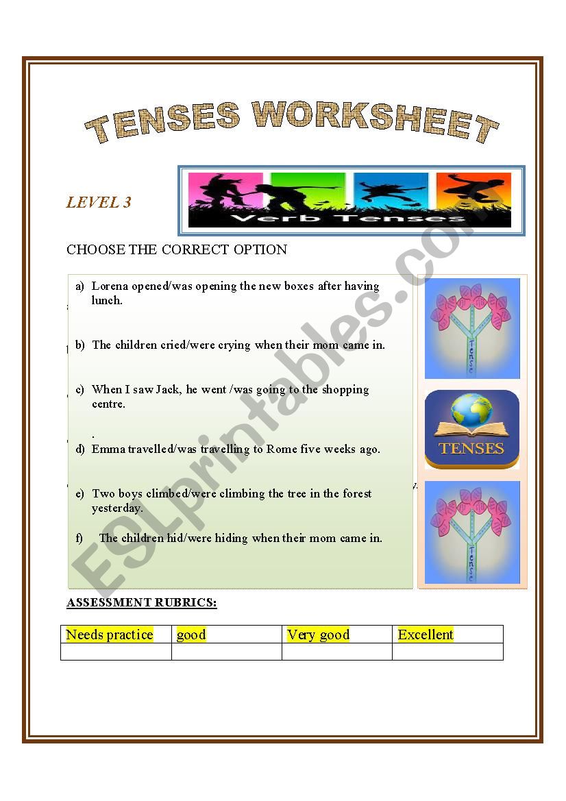 TENSES worksheet