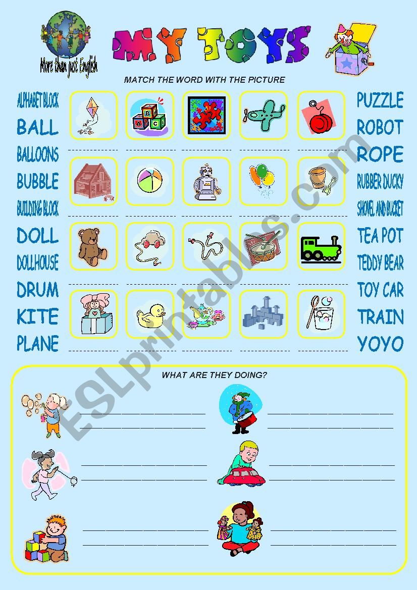 My Toys worksheet