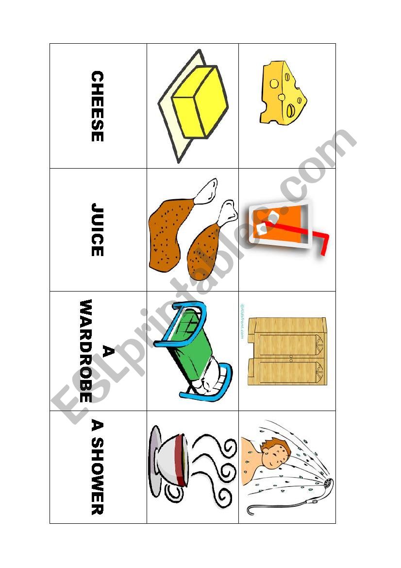 memory game  worksheet