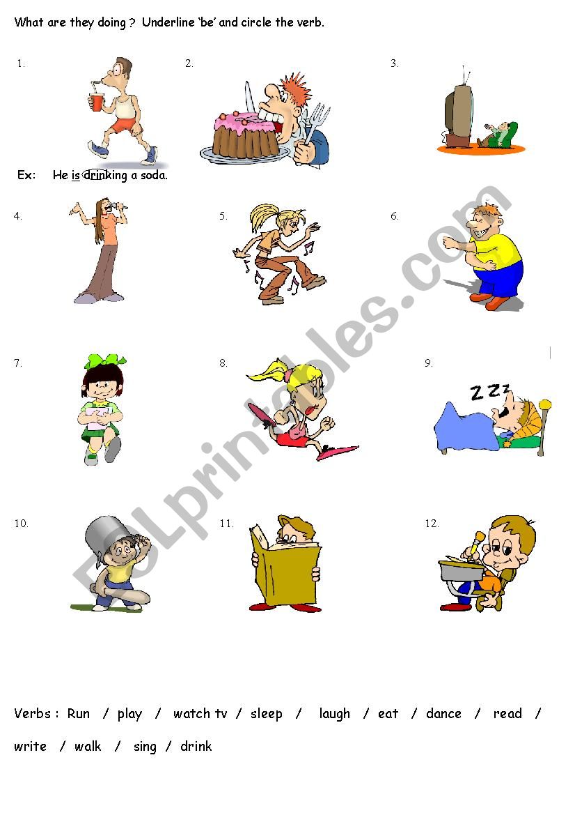 What are they doing? worksheet