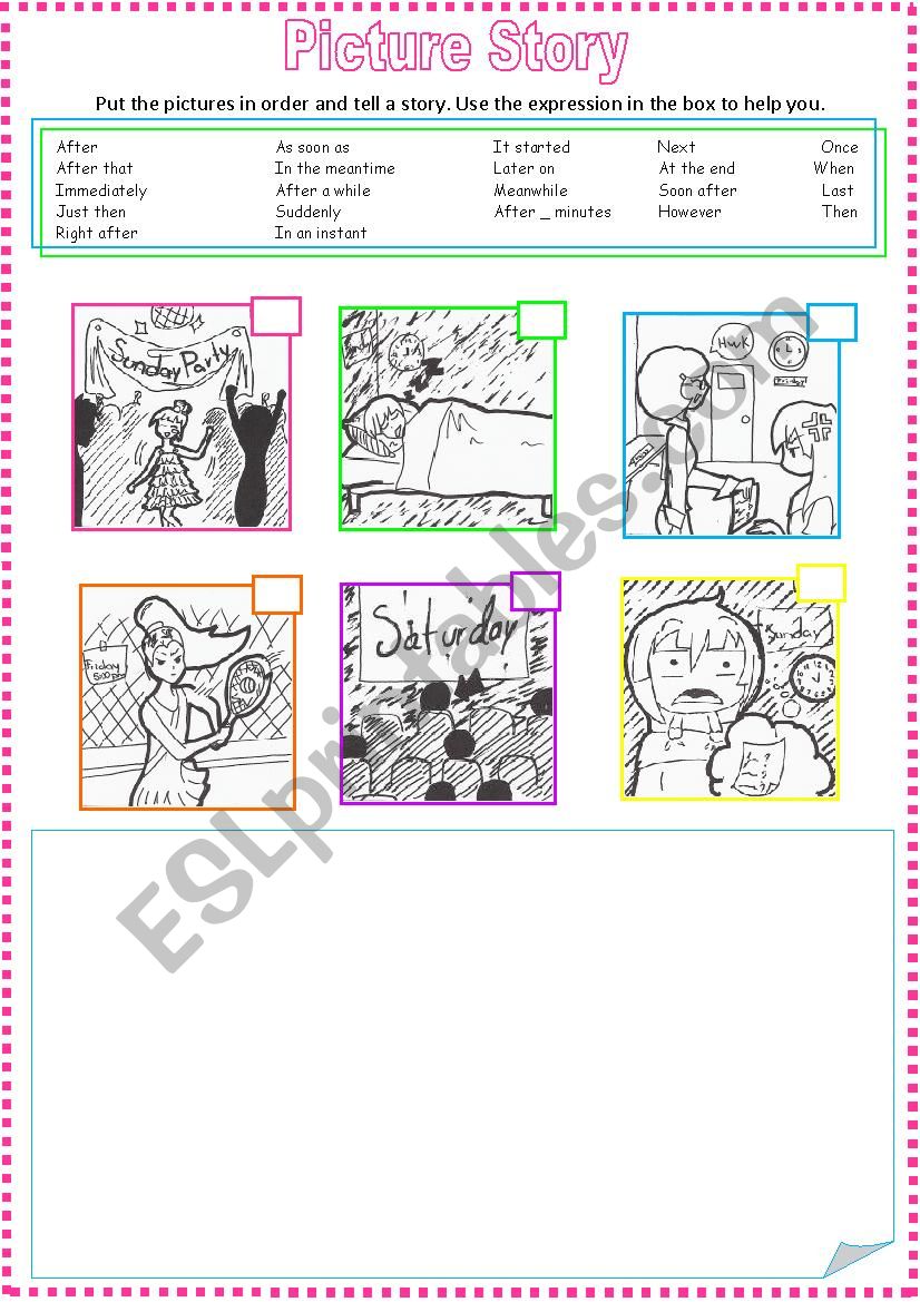 Picture story worksheet