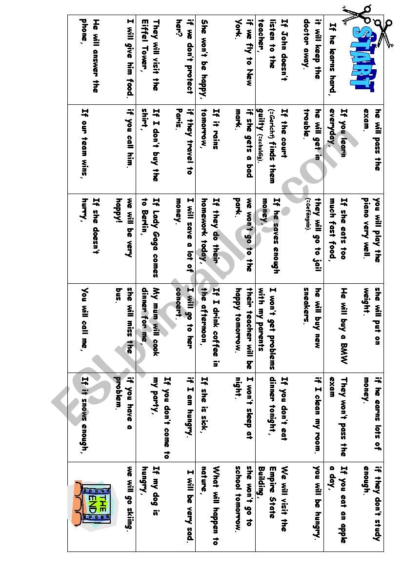 if clause relative clause type 1 exercise game 