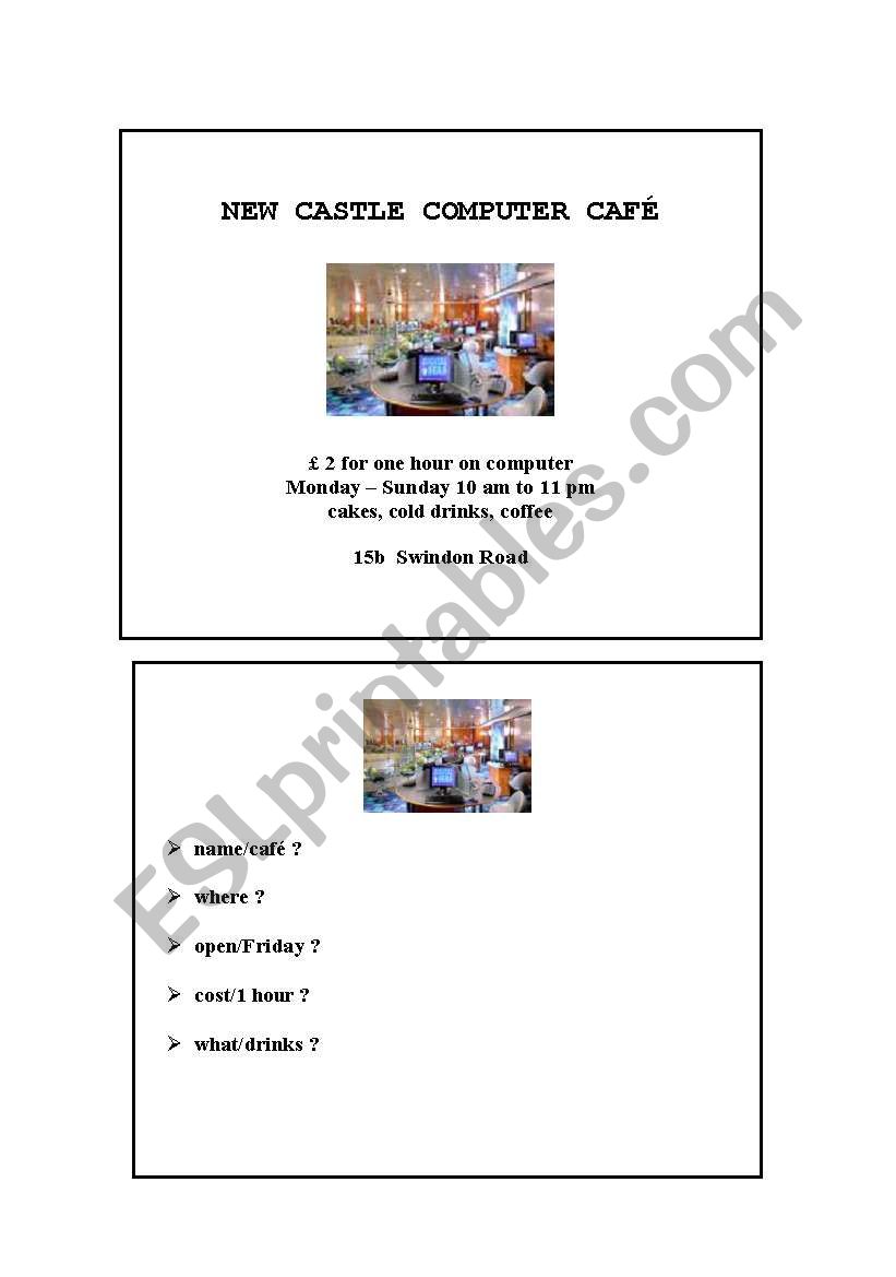 KET speaking practice worksheet