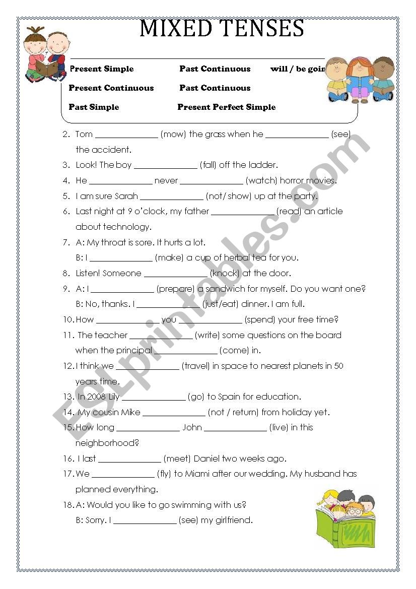 Mixed Tenses worksheet