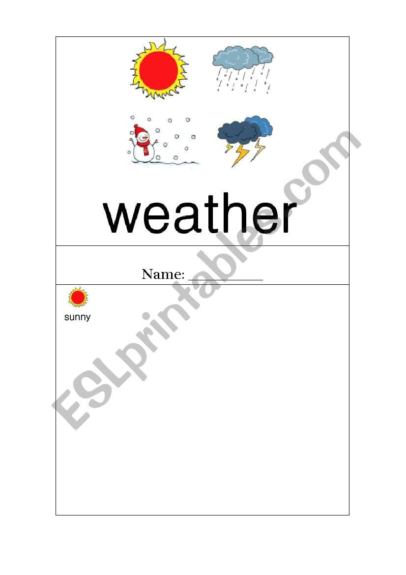 Weather worksheet