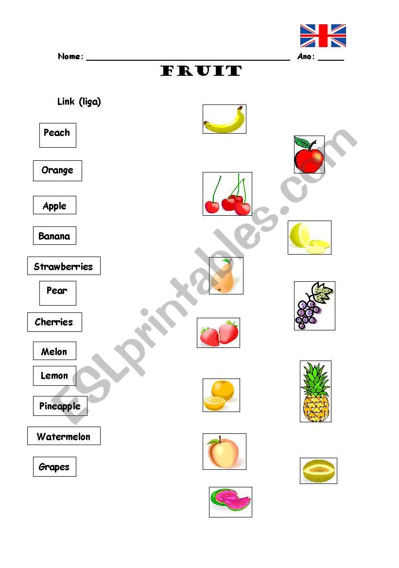 Fruit worksheet