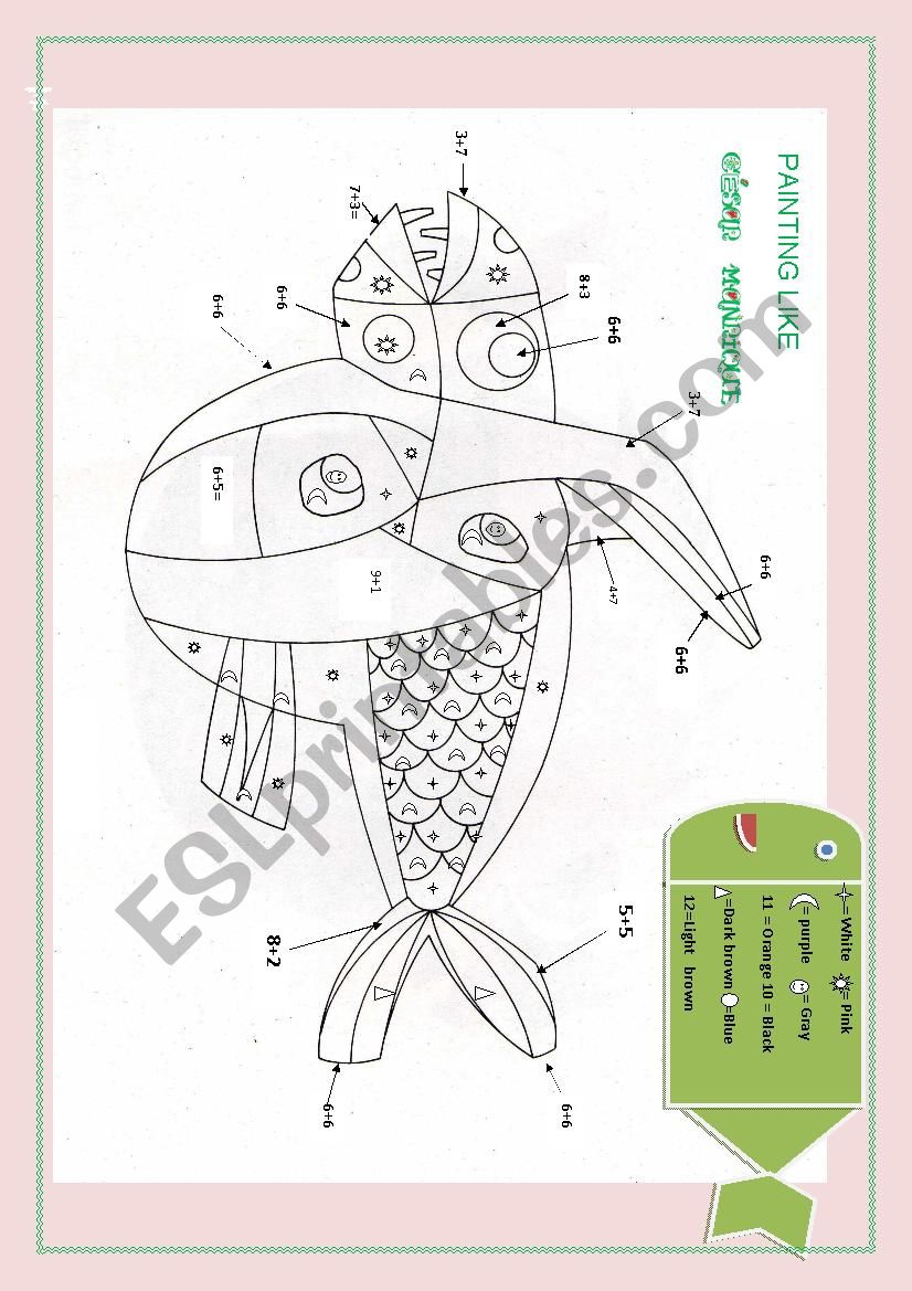 PAINTING LIKE CSAR MANRIQUE worksheet