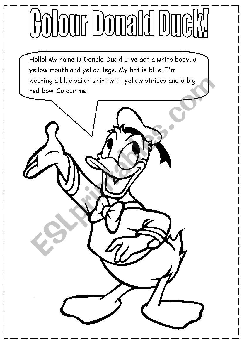 DONALD DUCK COLOURING - NICE :)