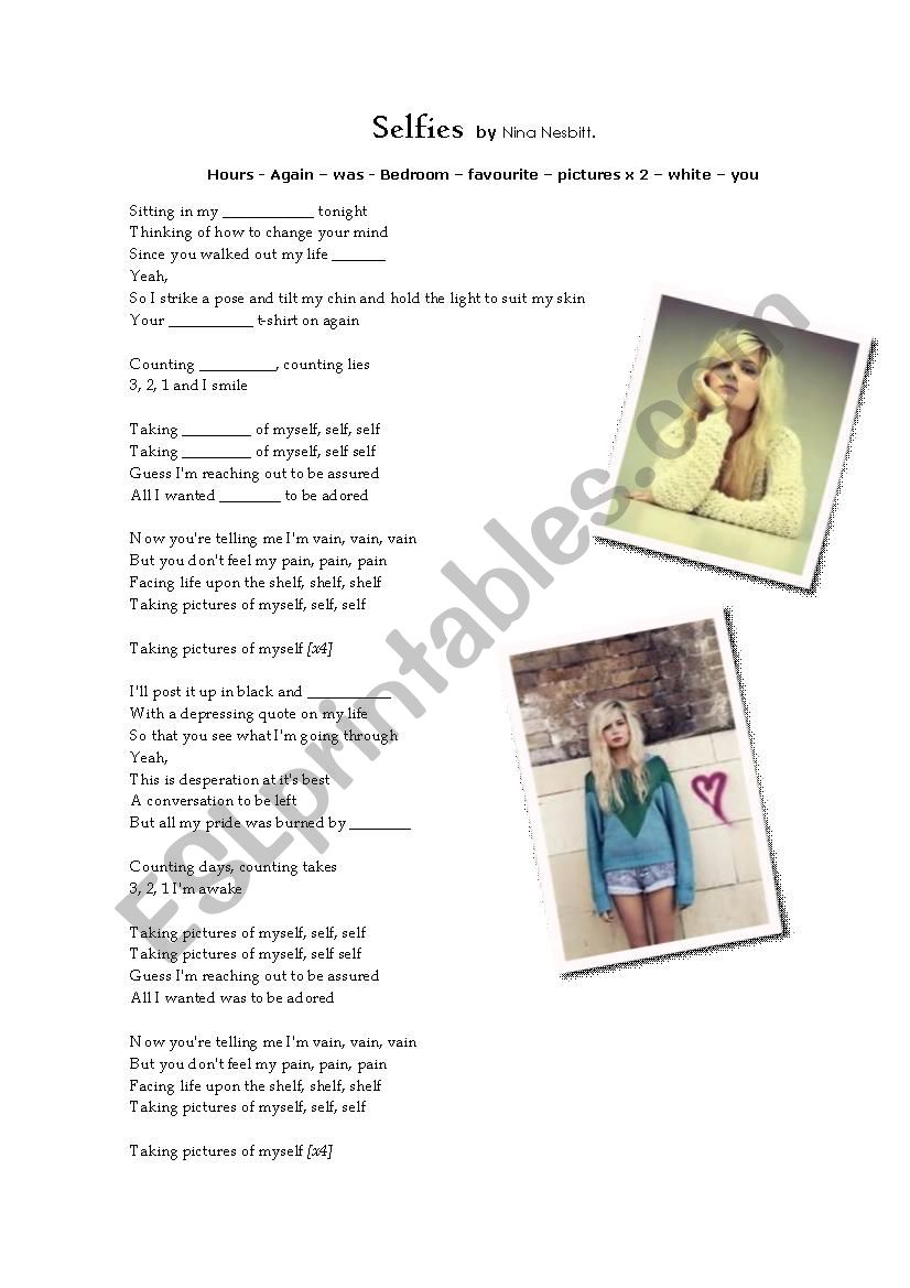 Nina Nesbitt Song worksheet