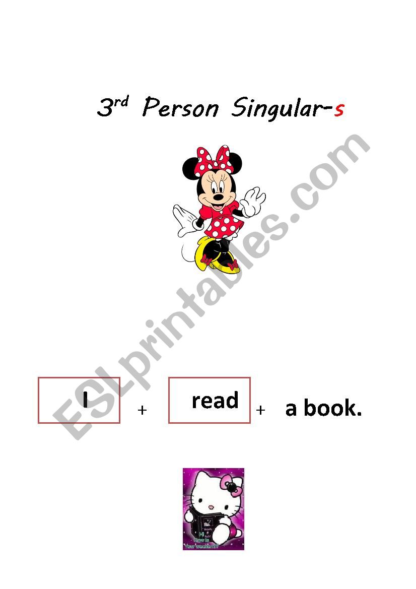 Sentence Strips-3rd person singular-s and regular verb (present simple)