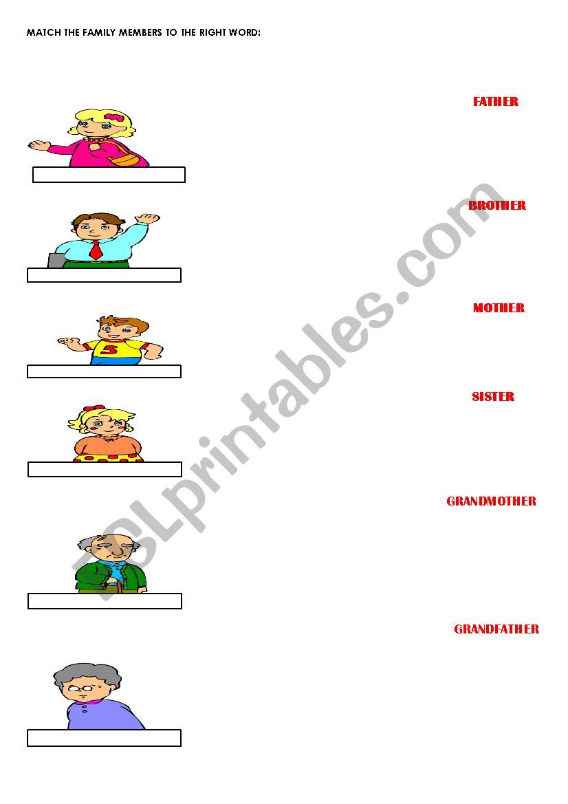 Family Members - Match activity and Memory Card