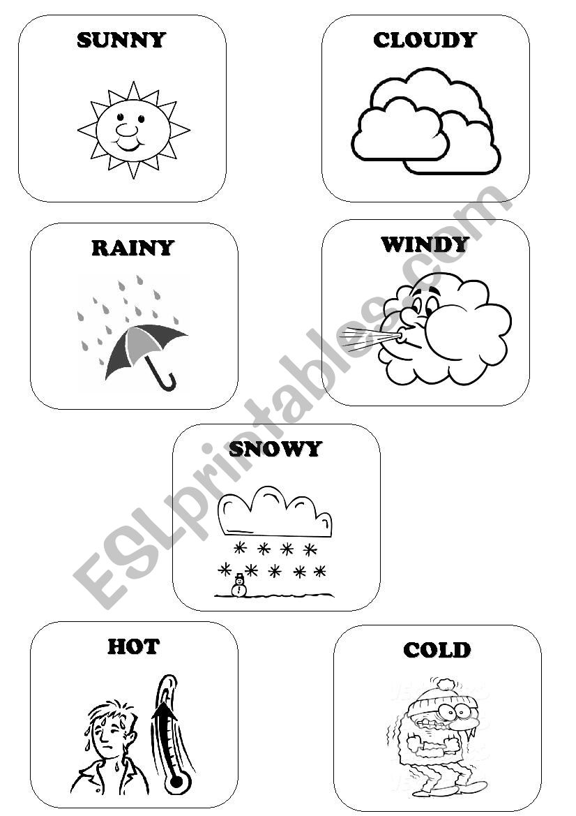 Weather Flashcards worksheet