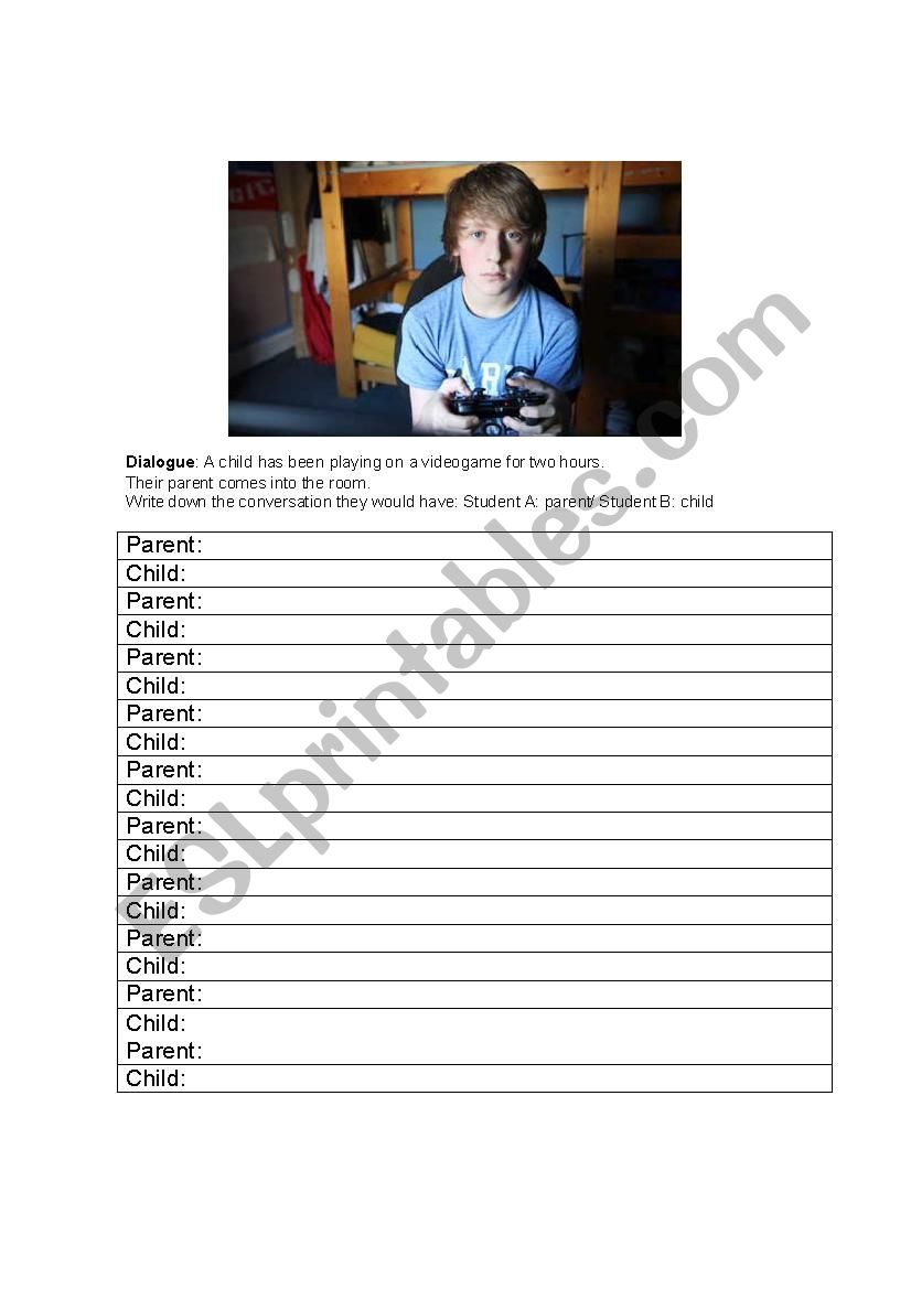 Video Games worksheet