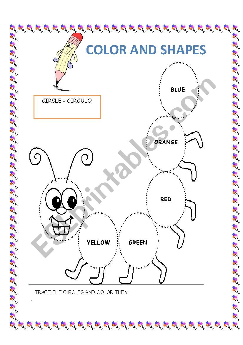 COLORS AND SHAPES worksheet