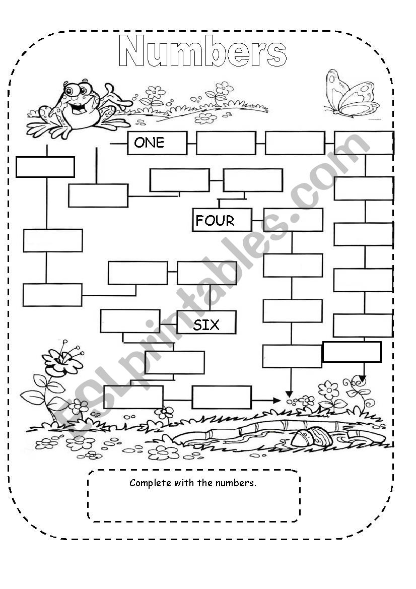 numbers worksheet