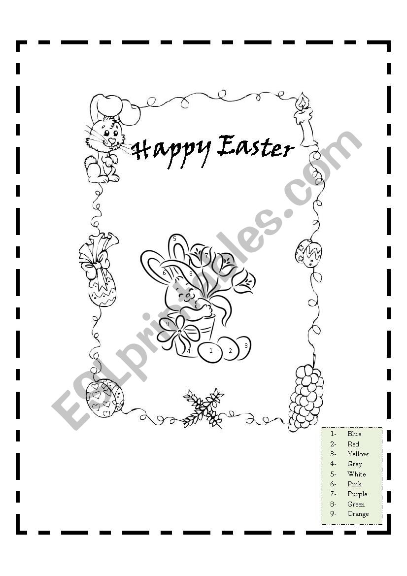 Happy Easter worksheet