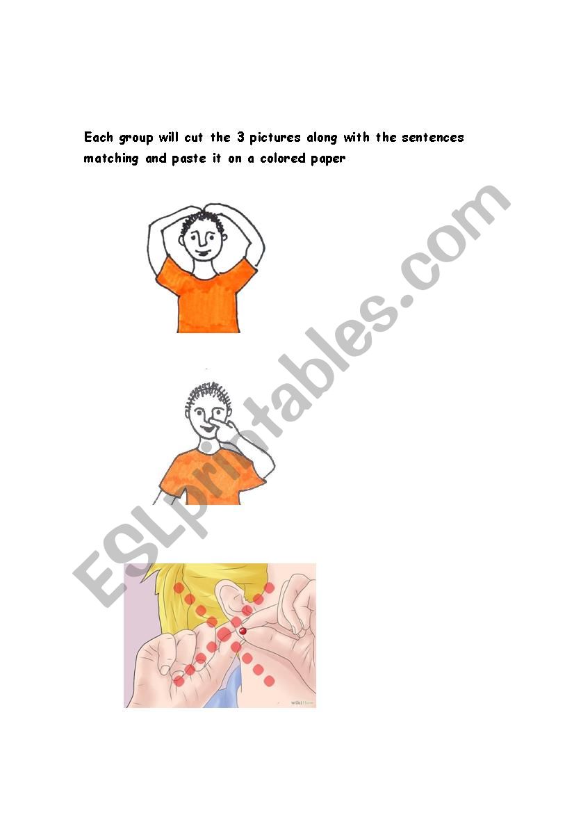 group worksheet of (touch-dont touch) group worksheet of (touch-dont touch)