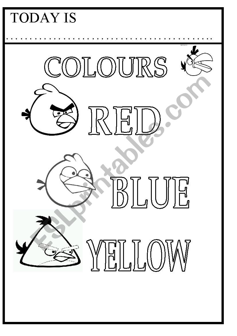 COLOURS worksheet