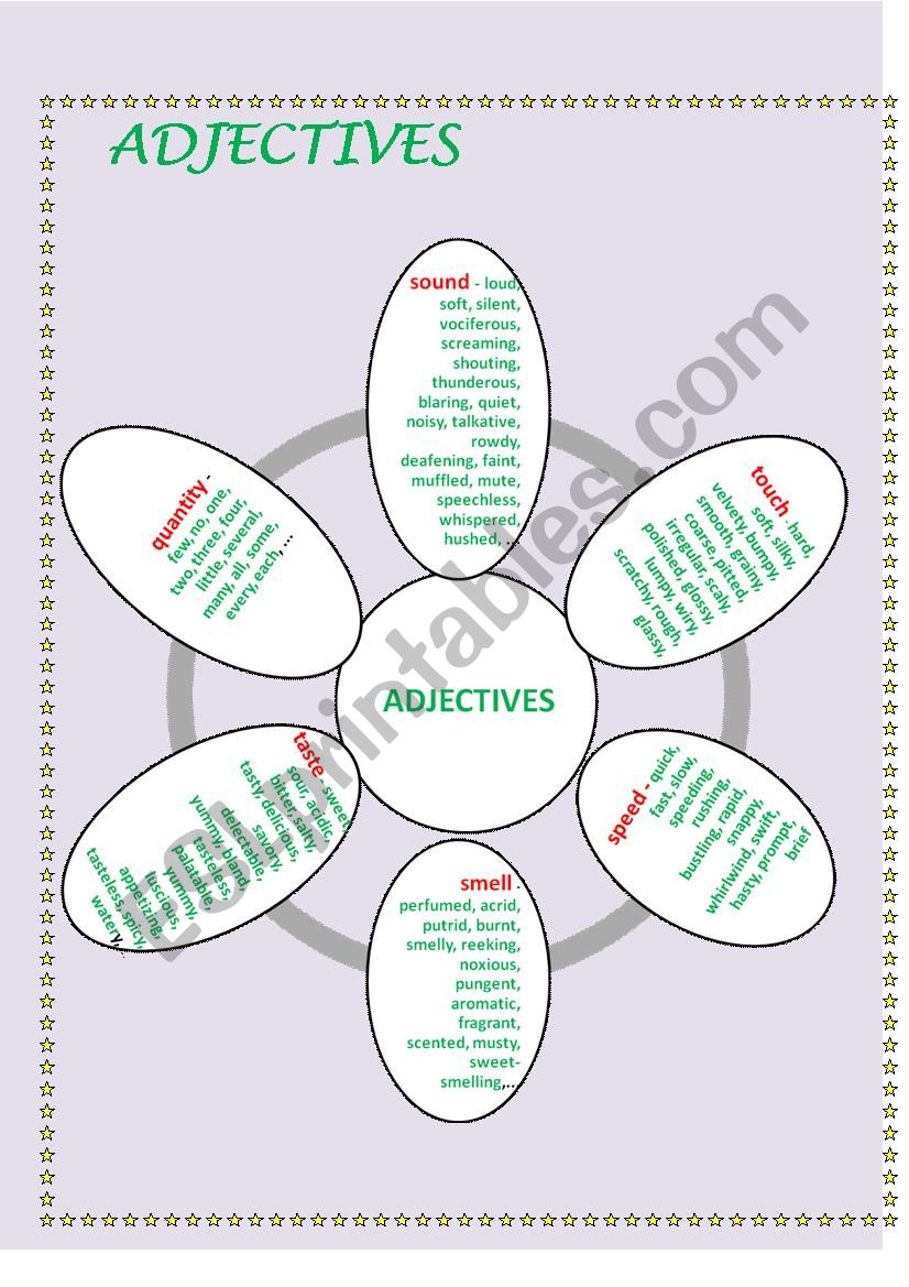 ADJECTIVES worksheet