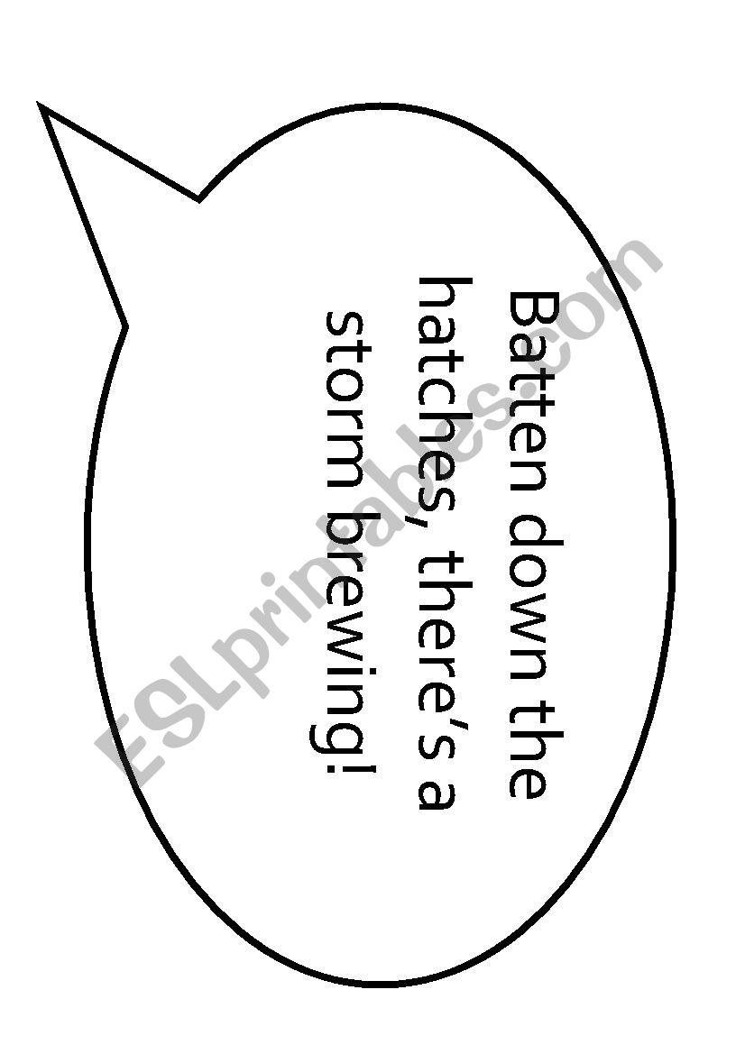 Pirate Speak Speech Bubbles worksheet