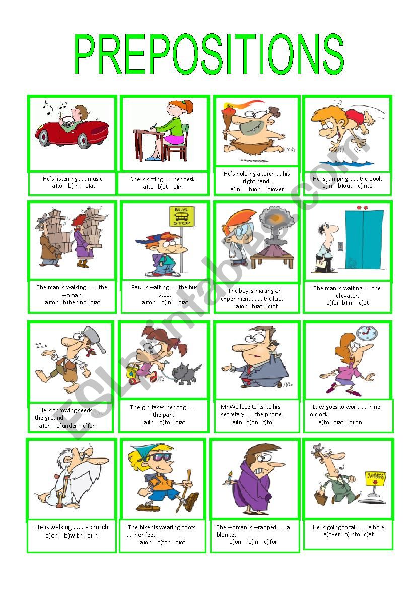 PREPOSITIONS worksheet