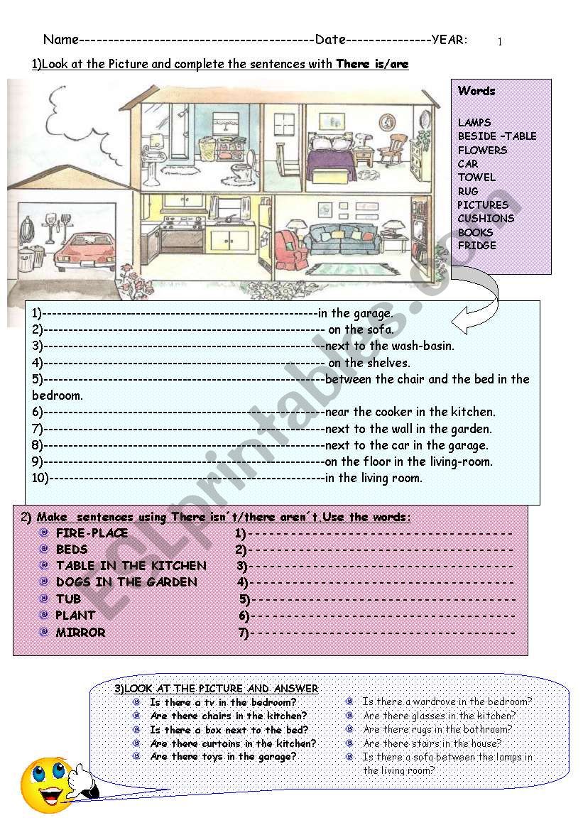 There is/there are - ESL worksheet by amanpac