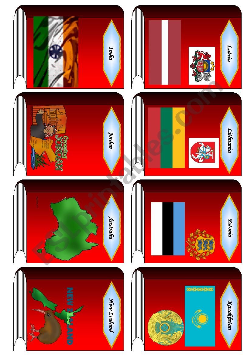 Countries. Flash-cards. Part VII.