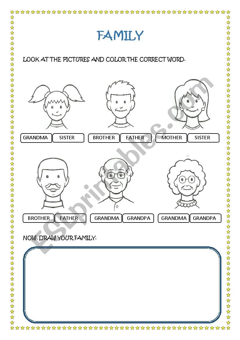 Family worksheet