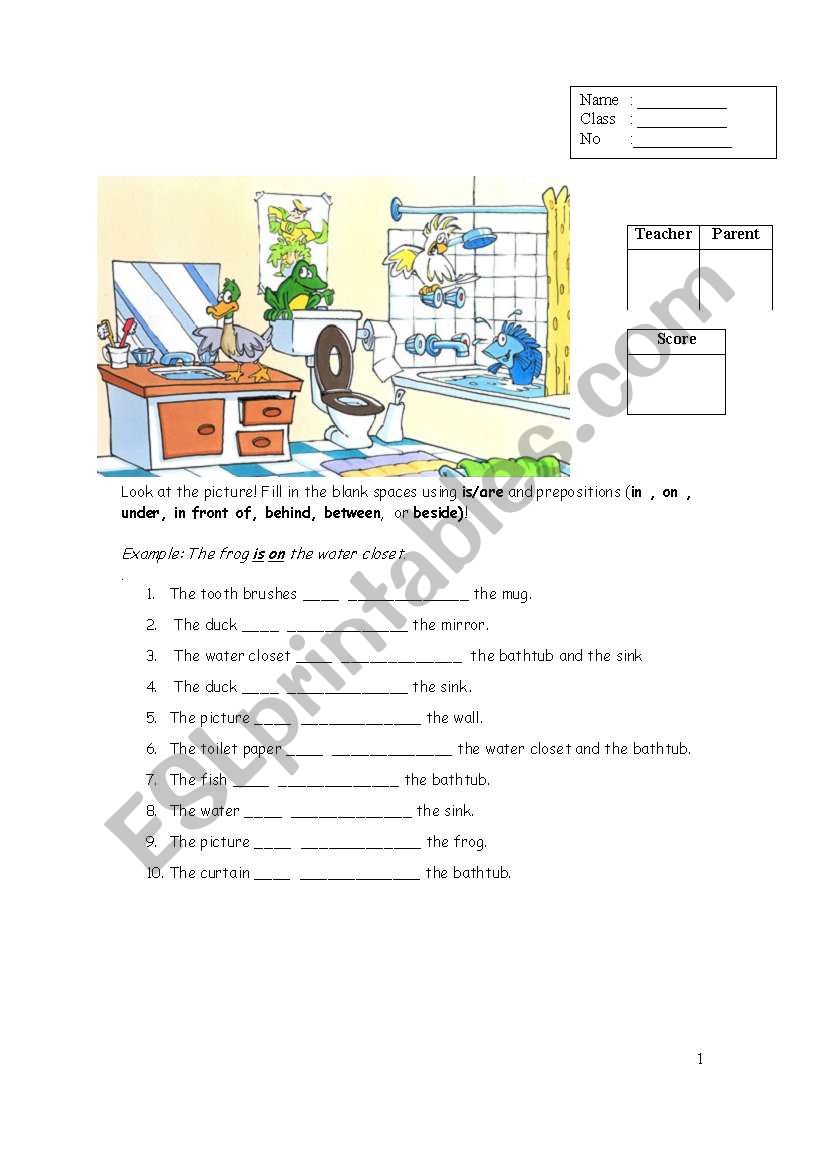 My kitchen and bathroom (2 pages)