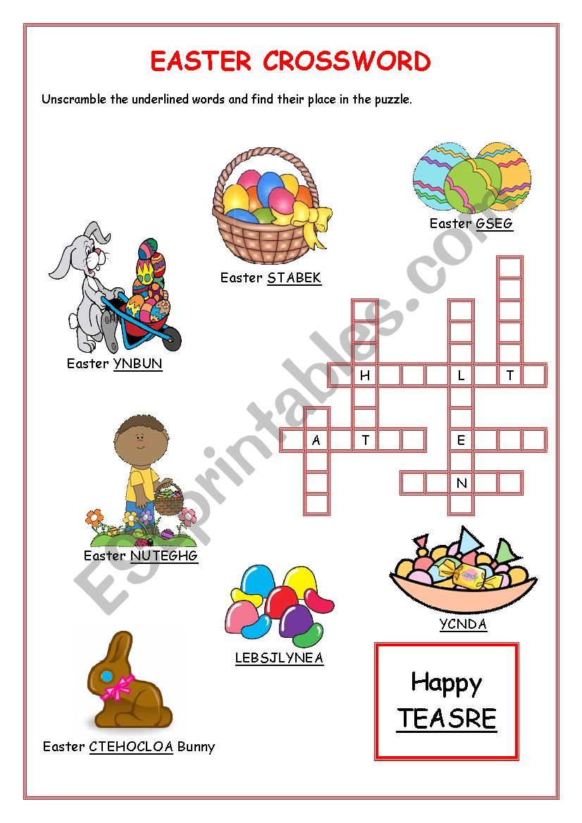 Easter Crossword worksheet