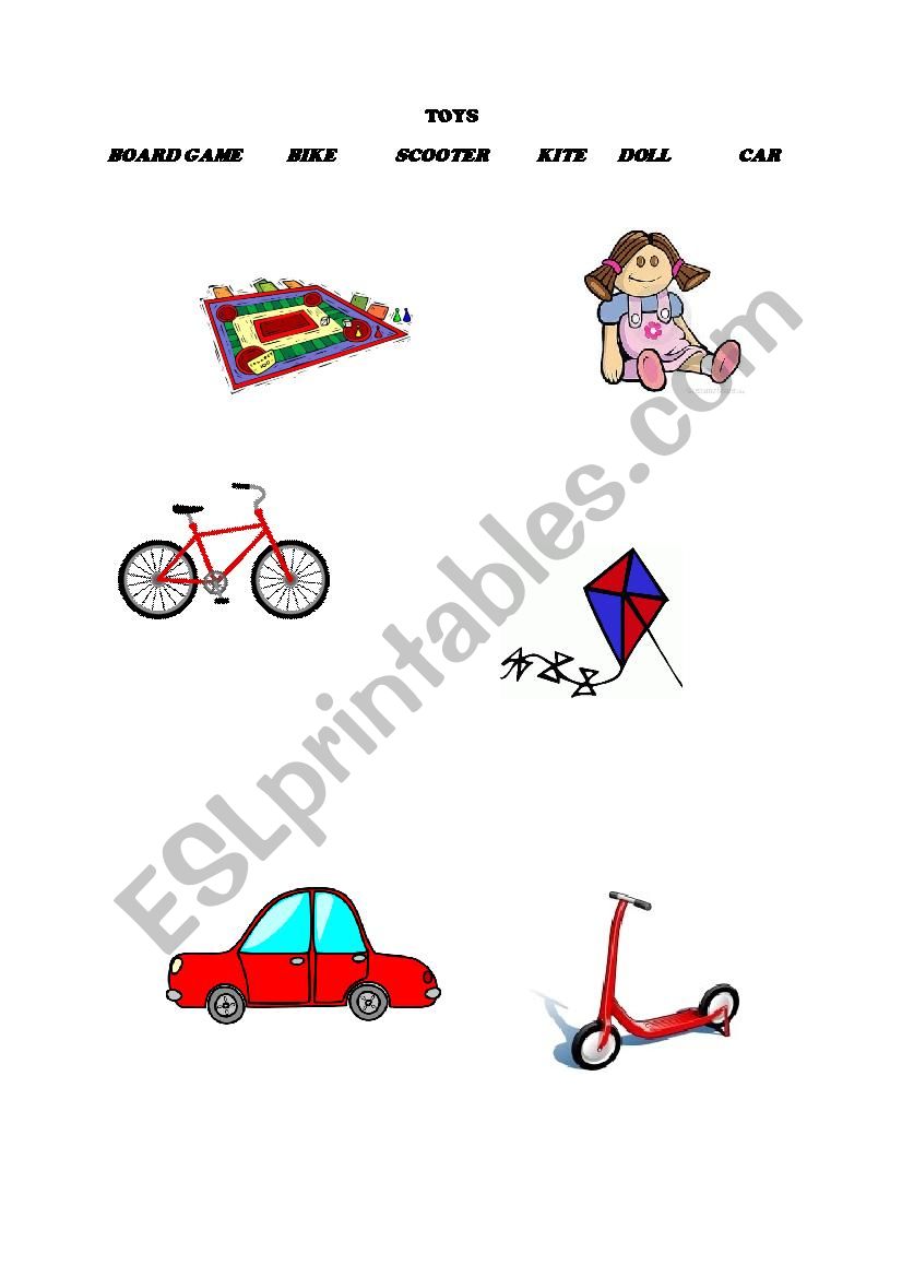 toys worksheet