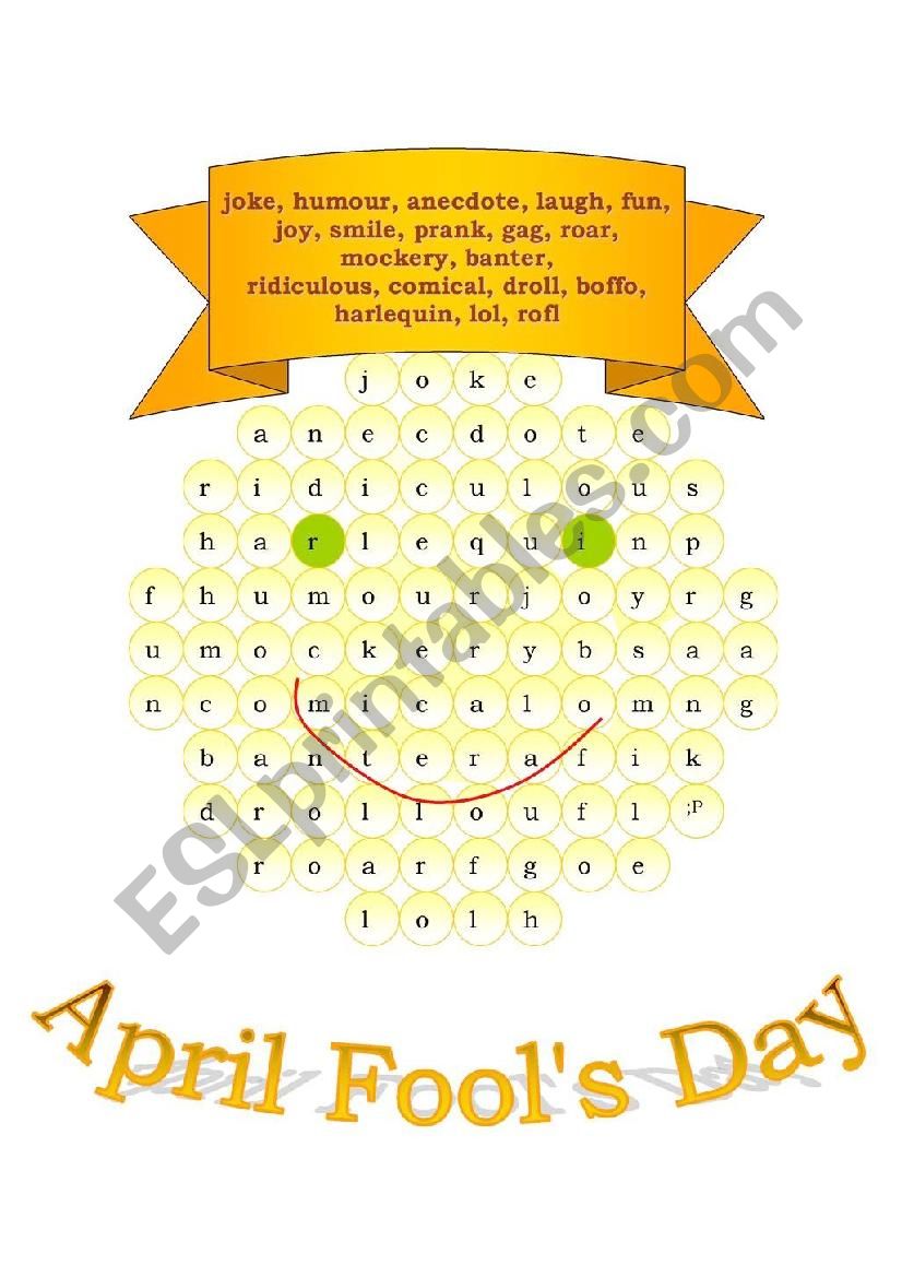 April Fools Day worksheet