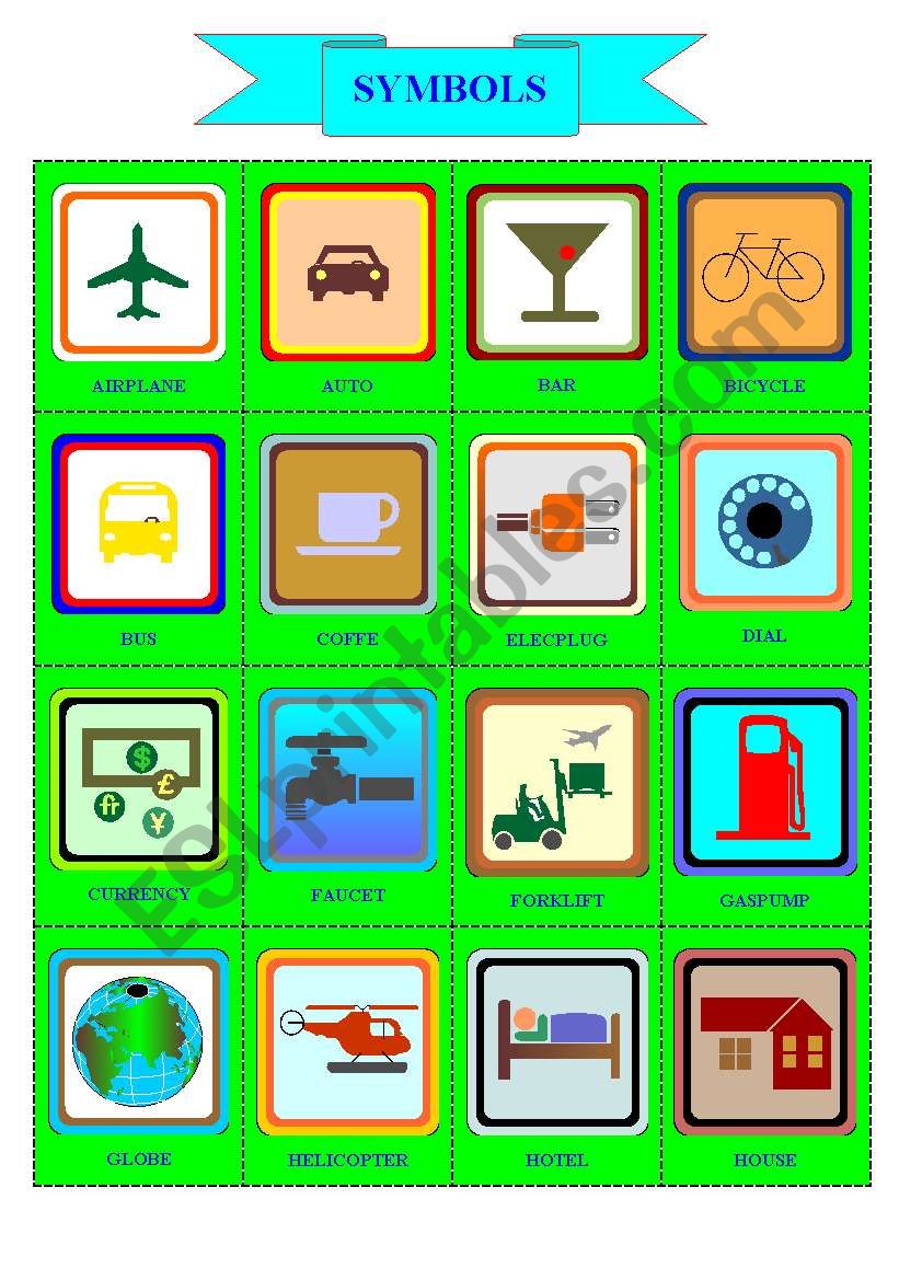 symbols worksheet