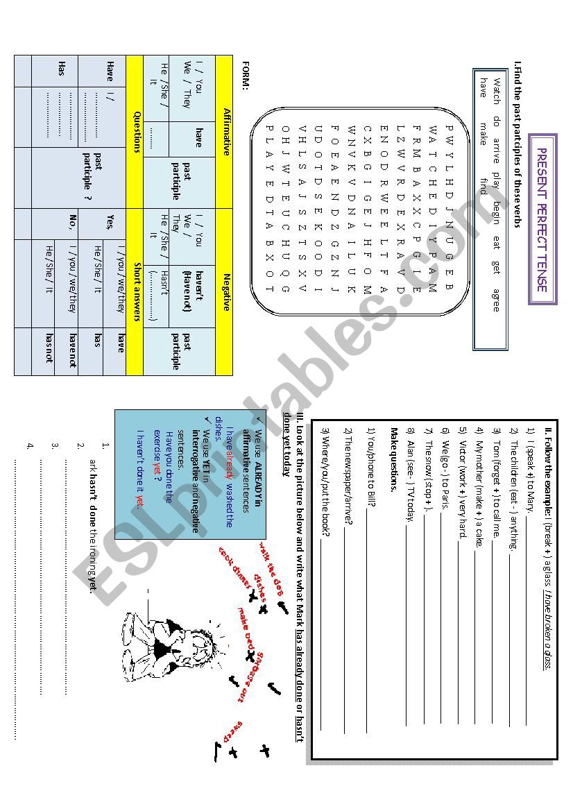 Present Perfect worksheet