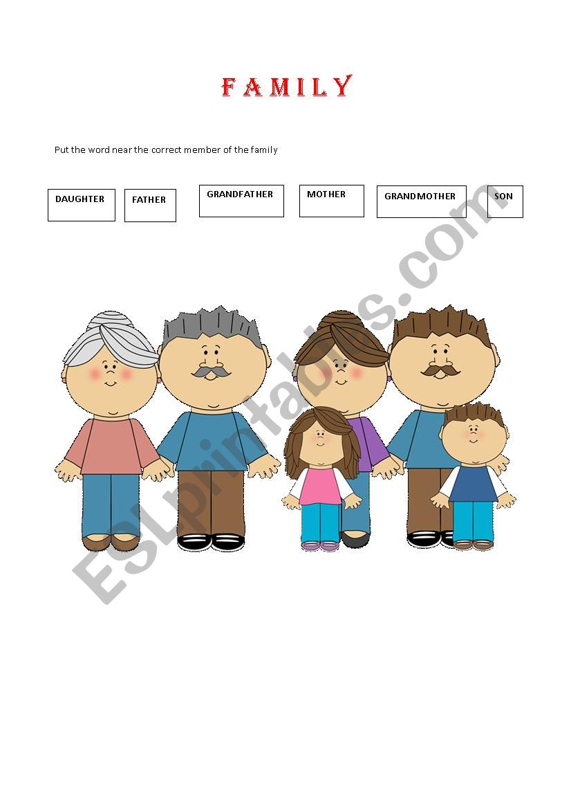 FAMILY worksheet