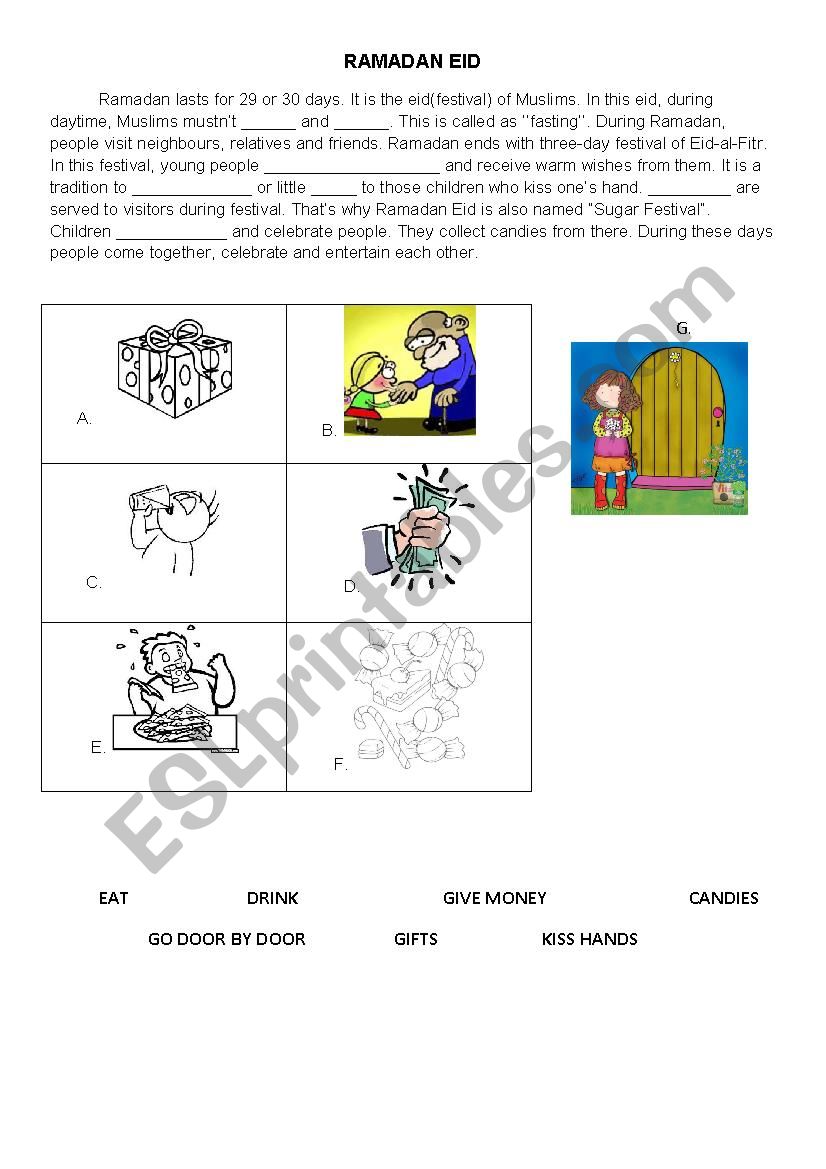 RAMADAN EID worksheet