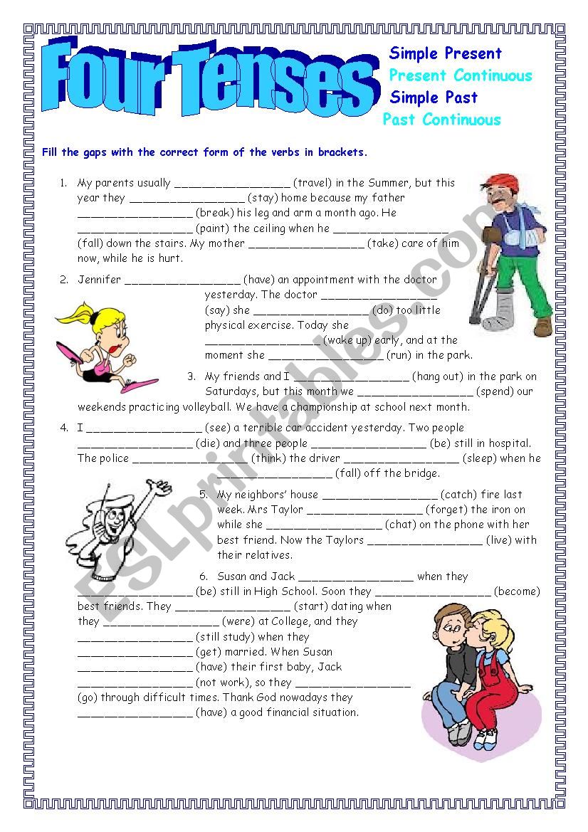 Four Tenses worksheet