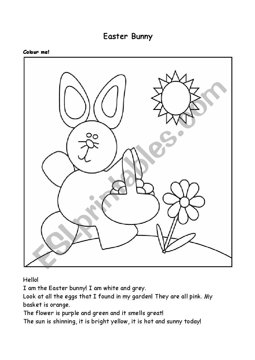 Easter Bunny worksheet