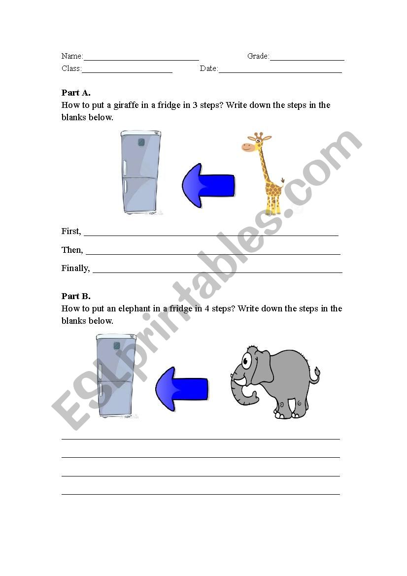 Adverbs of sequence worksheet