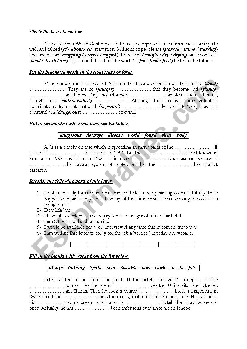 Test 5 for first form pupils part 1